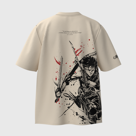 Levi Ackerman oversized Tee (Ivory)