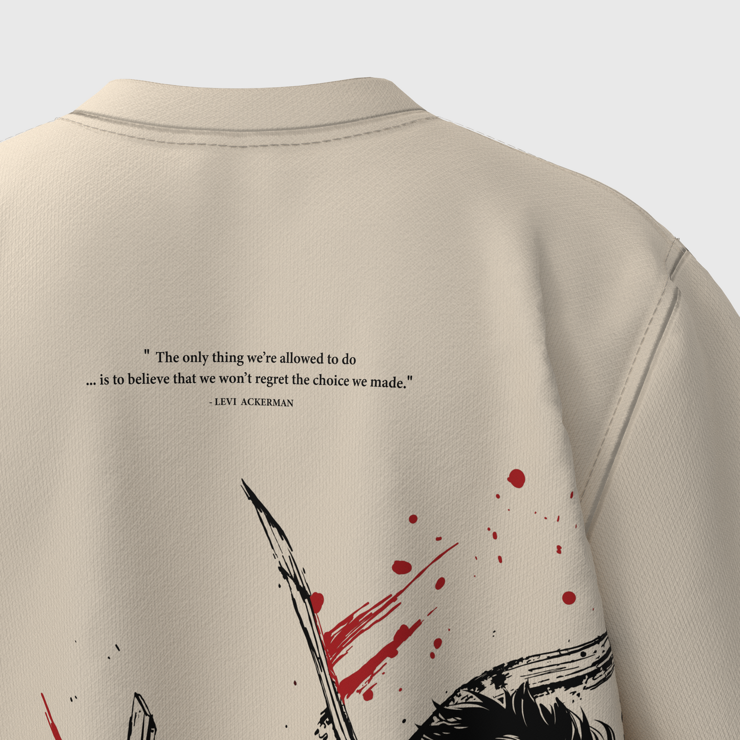 Levi Ackerman oversized Tee (Ivory)